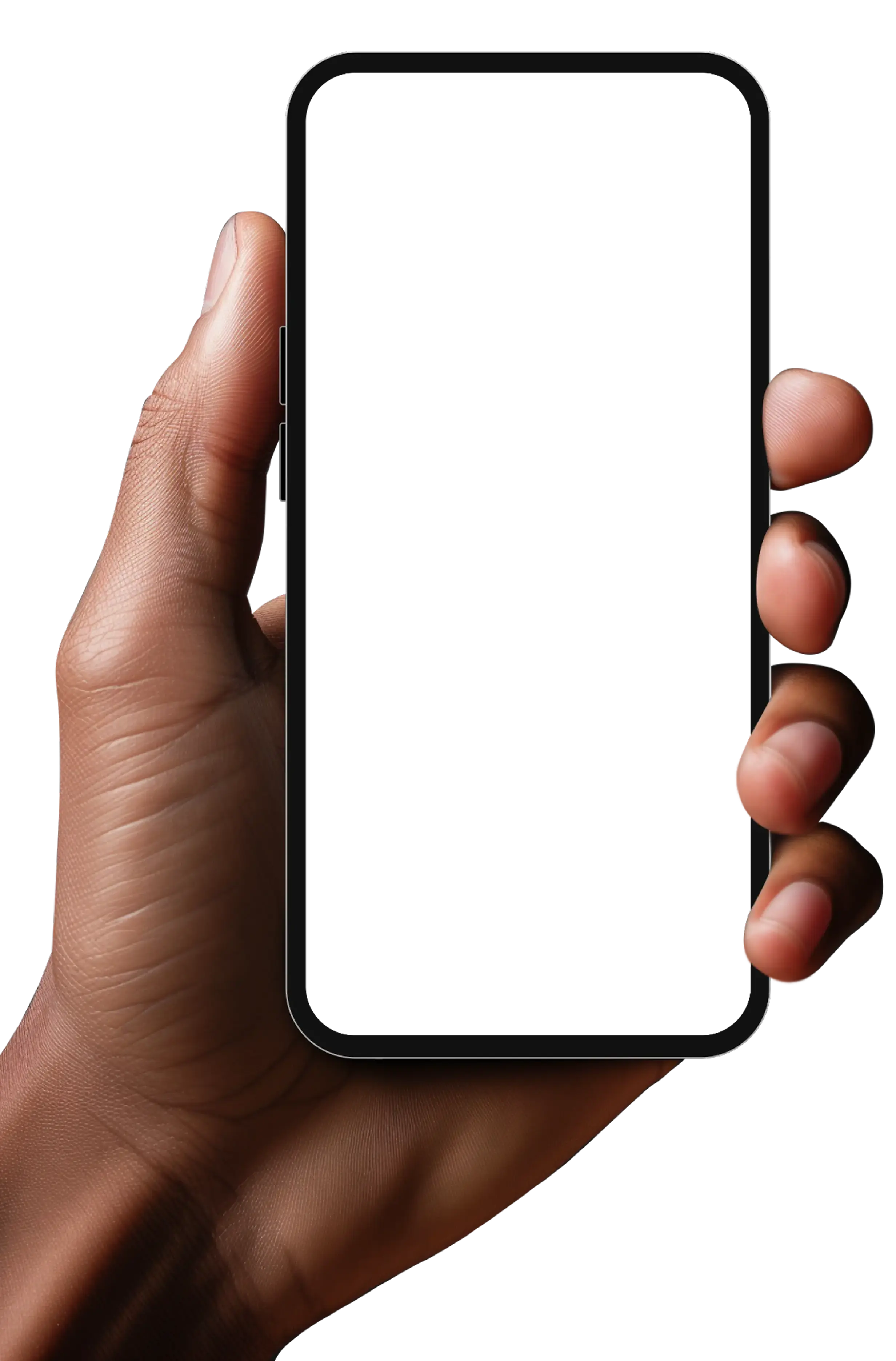 Mobile device in hand