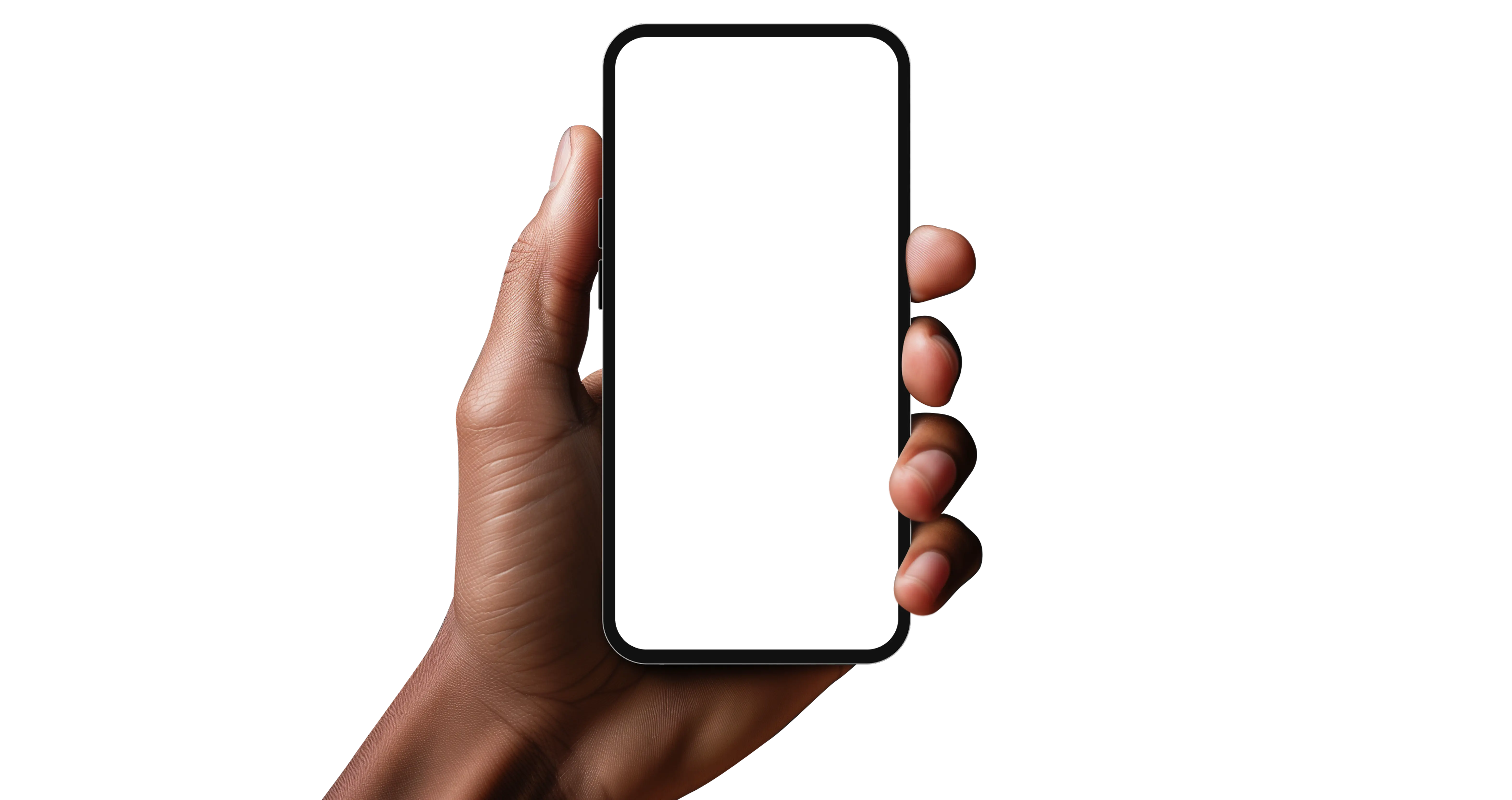 Mobile device in hand